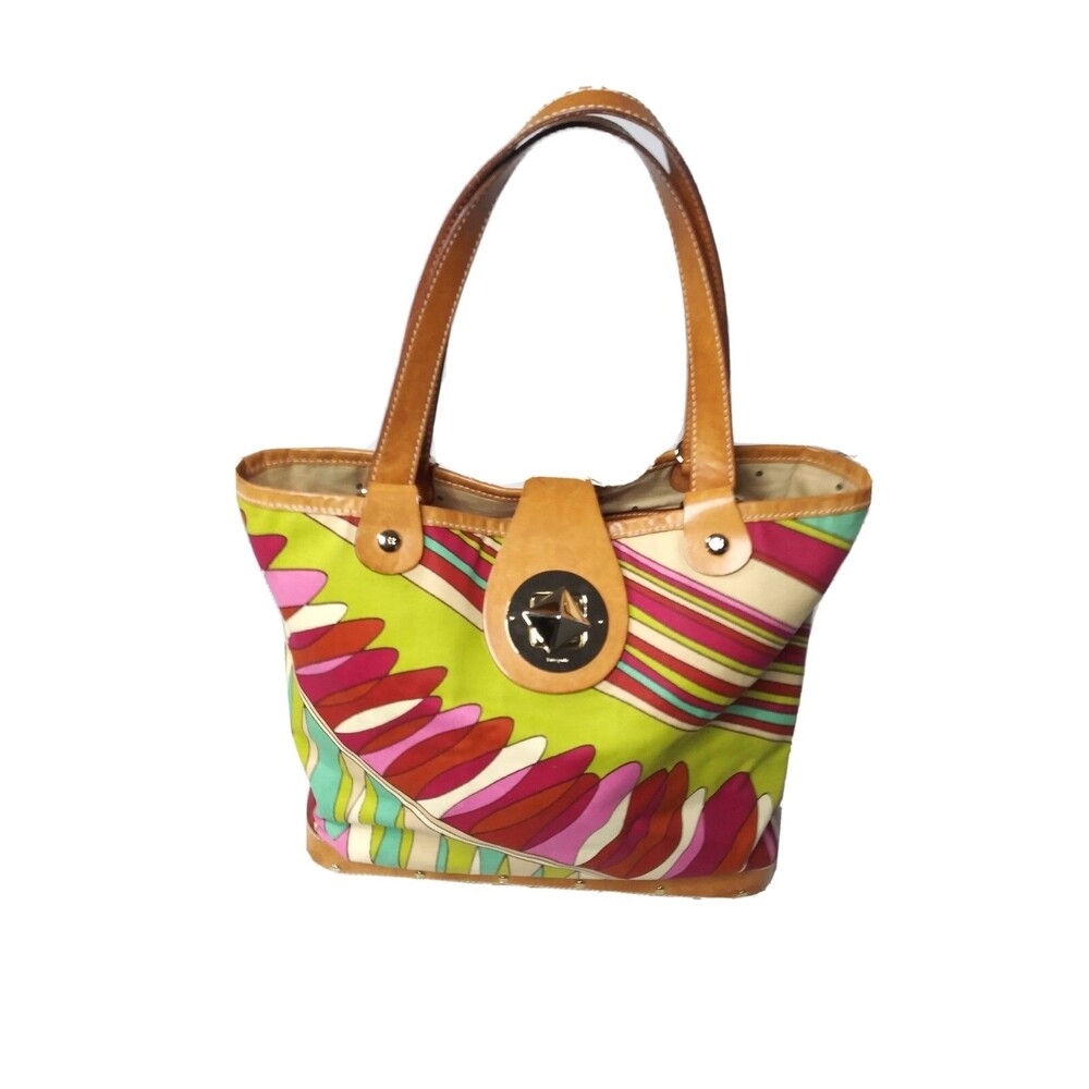 Kate Spade Cabana Palma Multi Tote Multicolor Canvas Tote Retail $225